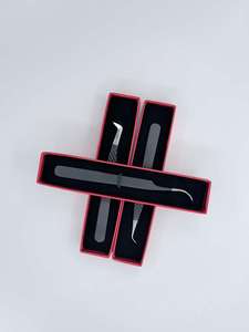 Pince à épiler anti-magnétique en acier inoxydable GETUP BROSONS IMPEX, découpe en forme de cœur, pointe lisse, prise diamantée, outils de précision 10 mm - Product Image 1