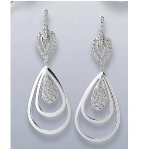 Premium Quality <b>Moissanite</b> Diamond <b>Earrings</b> Elegant Fine Jewelry for Women with Brilliant Sparkle for Wedding Party Anniversary - Product Image 1