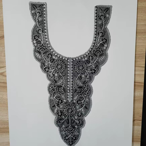 Patchs brodés de sequins (tissu ORGEZA) pour vêtements féminins et tenues de soirée, forme ronde, commandes en gros acceptées - Product Image 1