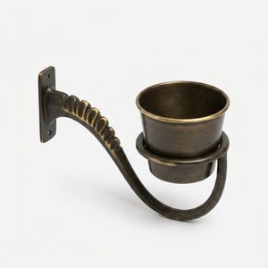 Antique Brass Handmade 22 cm Wall Planter Bagh Wall Bracket Planter for Home Decor Wedding Table Gift <b>Hanging</b> <b>Basket</b> Accessory - Product Image 3