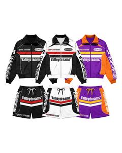 Custom Jogging <b>Suits</b> Logo Printing Embroidery Zip up Sweatpants and Hoodie Set Windbreaker Nylon Tracksuit Low MOQ - Product Image 1