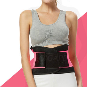 Fitness Support Adjustable Durable Compression Neoprene Waist Trimming <b>Belt</b> with Hook Loop Closure for <b>Exercise</b> Workout Sessions - Product Image 2
