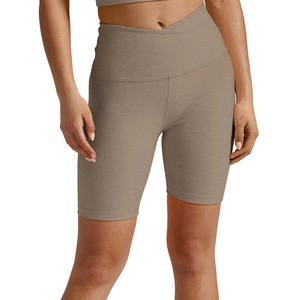 Shorts de Yoga de Alta Elasticidad para Mujer, Marca Privada, Nailon y Spandex, Shorts Deportivos, Ropa Deportiva Personalizada, Shorts de Yoga con Logotipo Personalizado - Product Image 1