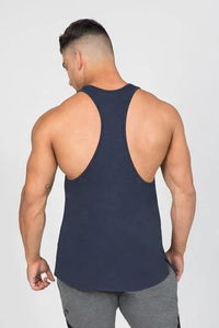 Men's Lightweight Cotton Gym Tank Top Ribbed Muscle Sleeveless Running <b>Stringer</b> Custom Logo Casual Fitness Sports Workout <b>Vest</b> - Product Image 3