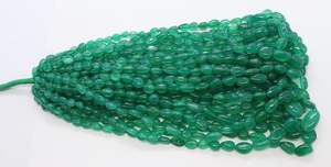 Perles en onyx vert naturel AAA, forme irrégulière, lisses, 6-8 mm, perles en onyx vert pour la fabrication de bijoux, vente en gros - Product Image 4