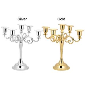 Support à bougie décoratif en métal avec finition plaquée pour la décoration d'intérieur, de mariage et de festivals - Product Image 3