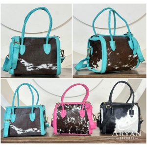 Bolso de Mano de Cuero Genuino de Vaca, de Lujo, con Cierre de Cremallera, Resistente, de Alta Calidad, para Viajes Cortos - Product Image 1