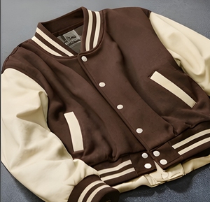 Heavyweight Cotton Fleece Varsity Jacket Custom Design Letterman Jacket Streetwear College Wear Bulk Manufacturer - Product Image 1