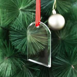 Ornement de Noël en <span class=keywords><strong>verre</strong></span> cristal transparent 2026 – Décoration suspendue en cristal K9 pour le bricolage, la gravure laser et la décoration de sapin de Noël - Product Image 4