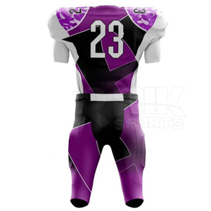 Uniforme de Fútbol Americano Sublimado al por Mayor, Transpirable, con Paneles Laterales de Malla Elástica y Nombre del Equipo - Product Image 2