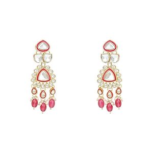 Juego de Joyería Étnica de Acero Inoxidable Chapado en Oro, Collar y Aretes con Cristales de Estrás, Diseño Geométrico, Joyería de Moda para Mujer - Product Image 4
