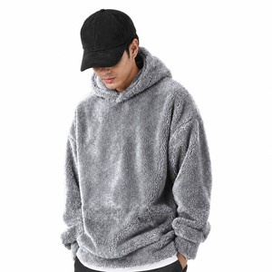 Collection de sweats à capuche décontractés en molleton peluche 450 GSM, coupe oversize, pour l'hiver, marque privée, pour les propriétaires de boutiques - Product Image 4