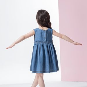 Robe débardeur classique en denim ODM sans manches pour enfants de 1 à 6 ans filles - Product Image 2