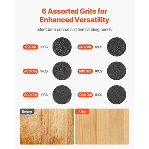 Set di 6 Nastri Abrasivi in Carburo di Silicio da 2 x 72 Pollici, Grane 120, 240, 400, 600, 800, 1000 (1 per ogni grana) - Product Image 6