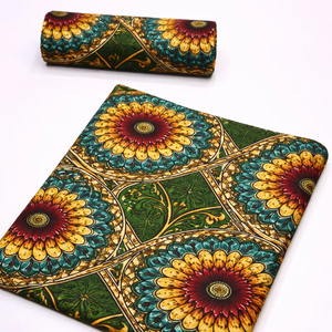 Tissu en coton Ankara imprimé wax sud-africain en gros, couleurs vives pour l'industrie de la confection et l'artisanat - Product Image 1