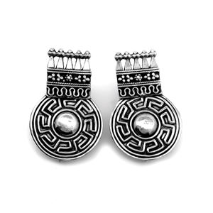 Pendientes de Plata de Ley 925 Silver Mountain, Estilo Bohemio Tribal, Regalo para Mujer para Fiestas, Estilo Étnico Vintage, Plata de Ley 925 - Product Image 1