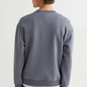 Wholesale Custom Logo Embroidered 100% Cotton <b>Men's</b> Autumn Fleece <b>Sweatshirts</b> High Quality <b>Grey</b> <b>Sweatshirts</b> MADE BY BS - Product Image 4