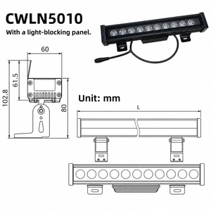 Corridor Lighting Shopping Mall DMX512 RGB RGBW 3000K-6000K Underground Lamp IP67 LED 12W CRI90 Outdoor Linear <b>Light</b> - Product Image 5