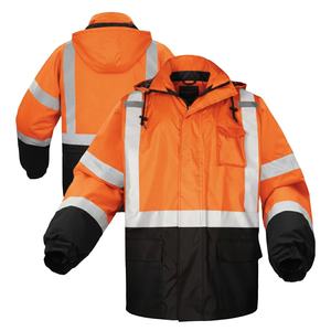 <b>Men's</b> Breathable Thickened Zipper Canvas Front Logo <b>Jacket</b> Cotton Material Outdoor Work Construction Fleece Insulation - Product Image 2