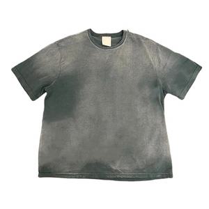 Custom Vintage Acid Wash <b>Fleece</b> T-<b>Shirt</b> for <b>Men</b> Unisex Regular Fit Streetwear Distressed Stone Wash 100% Cotton - Product Image 6