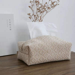 Boîte à mouchoirs décorative en jute faite à la main – Porte-mouchoirs en fibres écologiques naturelles pour salon, bureau et secteur hôtelier - Product Image 4