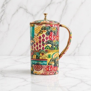 Service de table en cuivre, ensemble de cuisine en cuivre, carafe décorative en cuivre, article cadeau en cuivre, cadeau de mariage en cuivre, cadeau d'entreprise en cuivre - Product Image 2