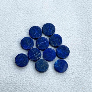 Moneda de disco plano liso de lapislázuli Natural de 12mm, cabujón redondo, piedra preciosa suelta calibrada para joyería DIY, pedido a granel disponible - Product Image 3