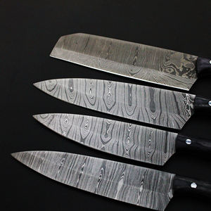 Juego de 5 cuchillos de cocina de acero al carbono de la mejor calidad con mangos de acero, hechos a mano en Pakistán. - Product Image 4