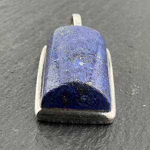 Collier pendentif vintage en argent sterling et lapis-lazuli, fait main, bijou en pierre précieuse bleue, cadeau élégant pour femme - Product Image 6