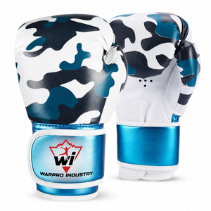 Guantes de Boxeo Personalizados con Logotipo, Azul Camuflaje, Cuero PU, para Entrenamiento y Sparring, para Hombres y Mujeres, Kickboxing, Gimnasio, Equipo de Lucha al por Mayor - Product Image 3