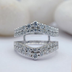 Anillo de compromiso solitario de oro fino de 18 quilates VVS Lab Grown Diamond Classic Eternity Wedding Band para fiestas de aniversario para - Product Image 1