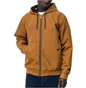 Hot Sale Street Wear <b>Canvas</b> <b>Jacket</b> for Unisex Customized Front Logo Breathable Turn Down Collar Winter Outdoor Coated - Product Image 1