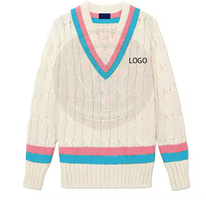 Cardigan d'hiver en acrylique tricoté à col en V pour hommes et femmes, manches longues, respirant, anti-plis, avec boutons recouverts - Product Image 2