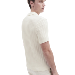 Polo de punto con costuras verticales para hombre, manga corta, 100% algodón, corte ajustado, transpirable, informal, de verano, OEM, venta al por mayor, a la moda - Product Image 4