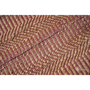 พรมปูพื้นลายคลื่นสีน้ำตาล RTS Blush Jute |   พรมใยธรรมชาติขนสั้น |   ราคาโรงงานขายส่ง - Product Image 2