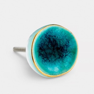 Handmade Modern <b>Ceramic</b> Kitchen Use Multicolor Round Decorative Cabinet Door <b>Knob</b> Hardware - Product Image 1