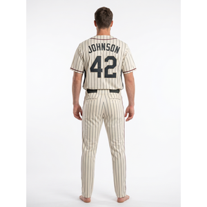 Ensemble uniforme de baseball personnalisable 100 % polyester double tricot sublimé avec twill, pour homme, entièrement boutonné, haute qualité, pour équipes adultes, OEM - Product Image 2