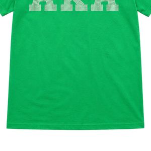 Camiseta de algodón de manga corta para mujer con estampado de letras Green Pearl, diseño gráfico, informal, a la moda, para verano, ropa de calle, uso diario - Product Image 4