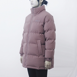 HAWK EYE Veste matelassée pour femme, fermeture éclair intégrale, col montant, manteau d'hiver à manches longues, épais et chaud, couleur unie - Product Image 3