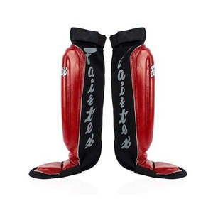 Precio al por mayor Nuevo estilo Protector de espinilla Fairtex de cuero PU rojo para entrenamiento de Kickboxing en todas las estaciones - Product Image 2