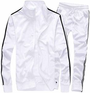 Survêtement unisexe rouge marine, fermeture éclair intégrale, style sportif, blocs de couleur, polyester, coupe classique avec poches latérales, pour l'automne - Product Image 4