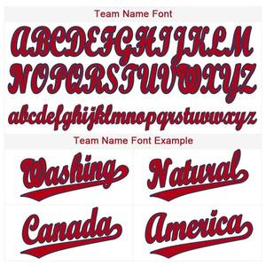 Camiseta de Béisbol Personalizada Blanca, Roja y Azul Marino, Uniforme Deportivo de Equipo, Transpirable, de Poliéster, con Botones, para Hombre - Product Image 6