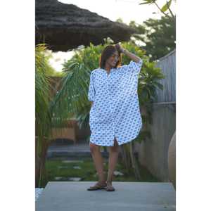 ชุดลำลองฟินแทสติก พิมพ์ลายด้วยมือ พร้อมงานปัก สีฟ้าทะเล ไซส์เดียว 0.0 กรัม - Product Image 4