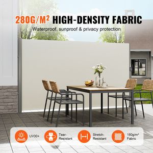Tenda da Sole Retrattile in Alluminio per Patio 63FT X 118FT con Telo in Poliestere Impermeabile da 280g e Materiale PC - Product Image 2