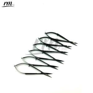 Black Plasma Spring Scissors Brow Shaping Scissors Ceramic Sharp Comfortable Grip Stainless Steel <b>Nail</b> Tools - Product Image 2