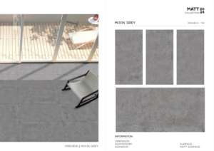 กระเบื้องพอร์ซเลนคลาสสิคแบบด้าน ขนาด 600x1200 มม. รูปแบบขนาดใหญ่ พื้นผิวพรีเมียม สำหรับผนังและพื้น ดีไซน์ทันสมัยสำหรับตกแต่งภายในและภายนอก - Product Image 6