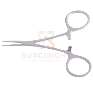 Pinzas de sutura Castaneda de acero inoxidable, rectas, de 14 mm, con mandíbulas lisas, 3.5" 8", para cirugía, apósitos y uso quirúrgico general - Product Image 1