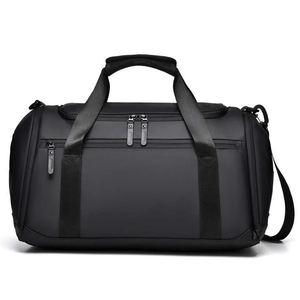 Unisex Duffle <b>Bag</b> <b>Large</b> Capacity 36-55L Zipper Closure Gym Weekender Travel <b>Bag</b> <b>Black</b> Soft Handle - Product Image 1