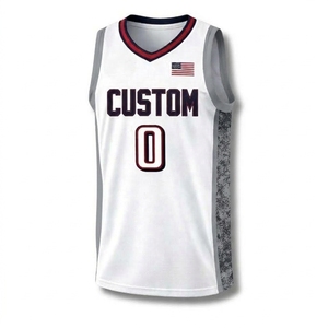 Ensemble de maillots de basket-ball réversibles avec logo personnalisé - Maille respirante à séchage rapide, extensible dans quatre directions, protection UV, sans manches - Product Image 4