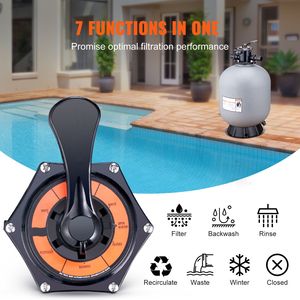 Filtro a Sabbia in PVC da 24 Pollici per Portata Fino a 65 GPM, Valvola Multiporta a 7 Vie su Misura, Sistema di Filtrazione per Piscine - Product Image 4